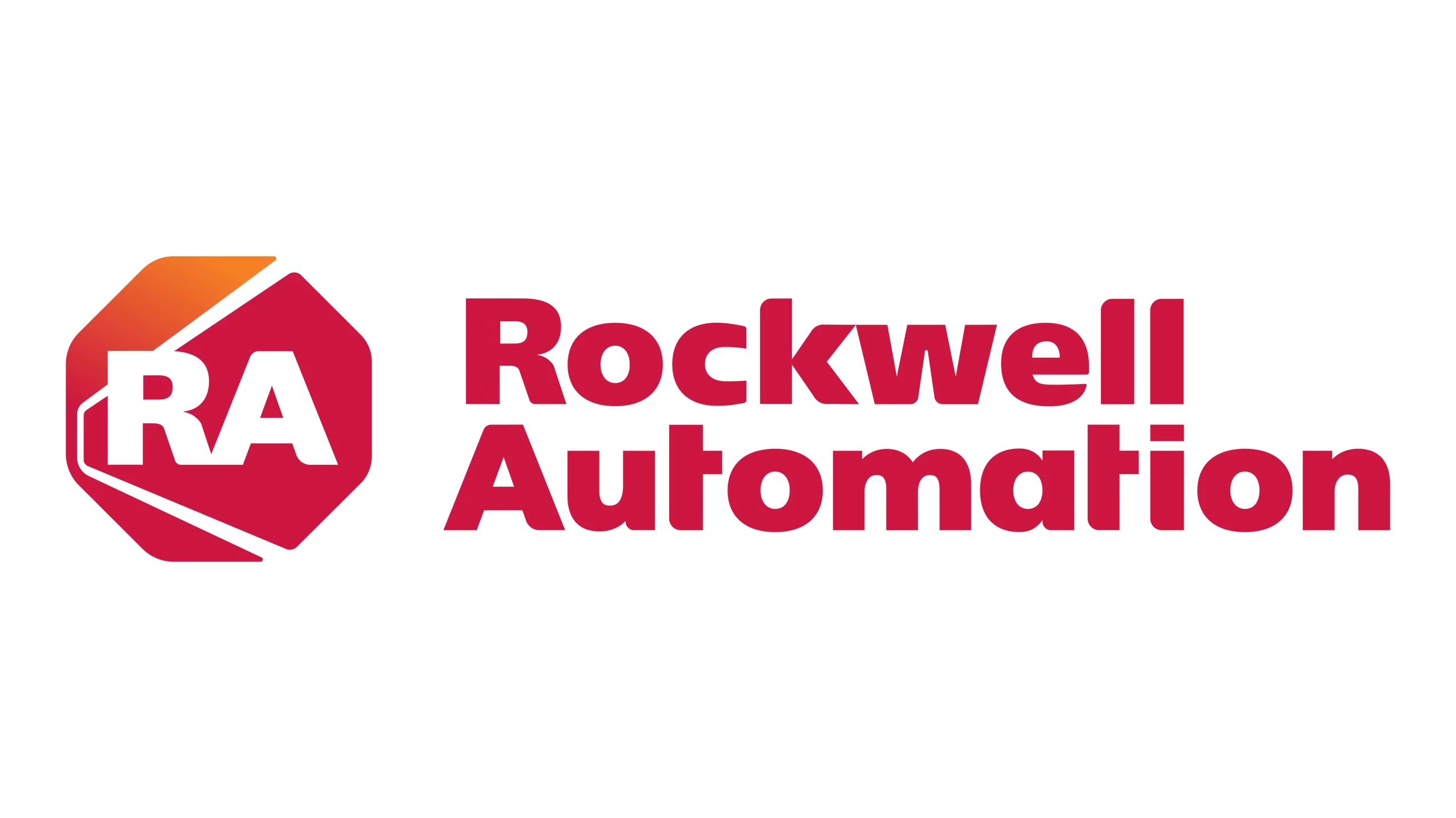 Logo of Rockwell Automation in red text with a geometric symbol.